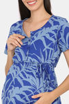 Coucou Maternity Knit Top - Bright Cobalt — thumbnail 6